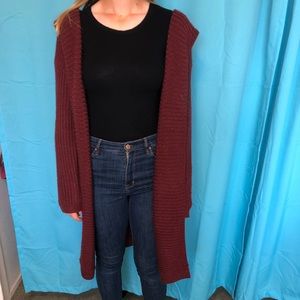 Long Hooded Cardigan